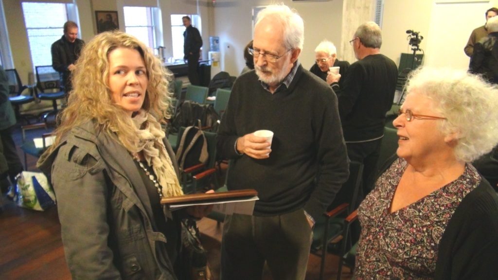 Caroline Beauchamp, Michel Lincourt du MLQ et Lucie jobin, présidente du MLQ