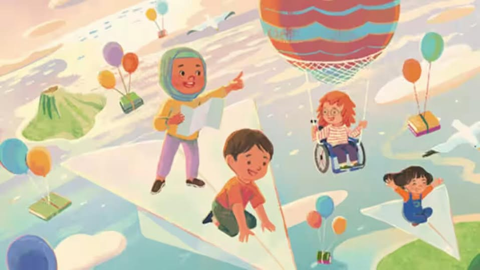 Affiche hidjab sur fillette bibliothèque de Québec